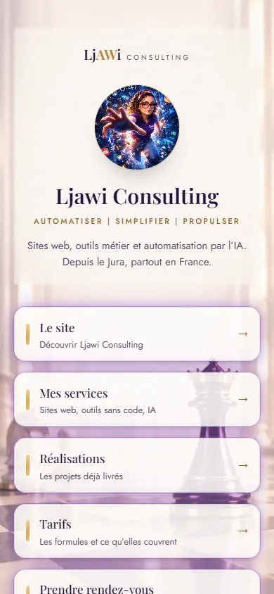 L.jawi Consulting, vu au téléphone